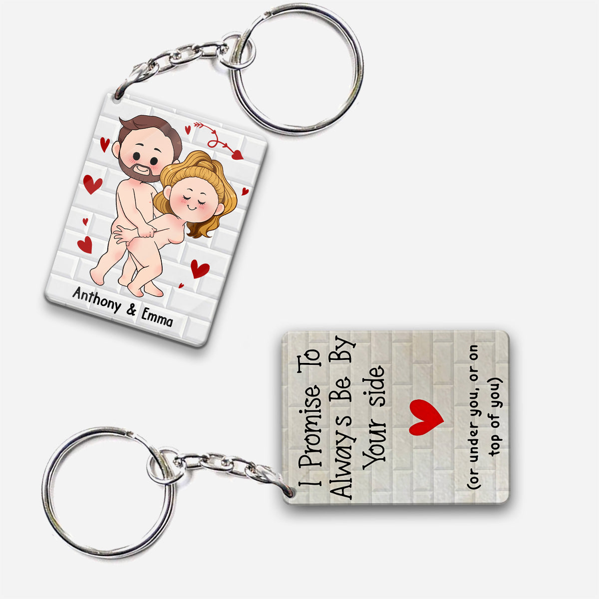 I Just Want You To Be Happy - Couple gift for husband, wife, boyfriend, girlfriend - Personalized Keychain