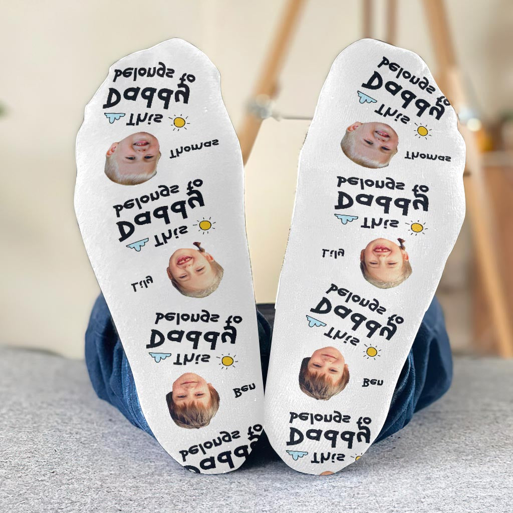 Diese Socken gehören Papa – Geschenk für Papa, Opa, Mama, Onkel, Tante, Oma – Personalisierte Socken