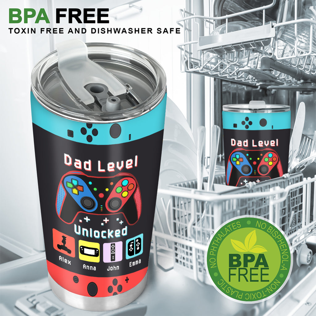 Gamer Dad Like A Regular Dad But Way Cooler - Video Game gift for dad, Gamer - Personalized Tumbler