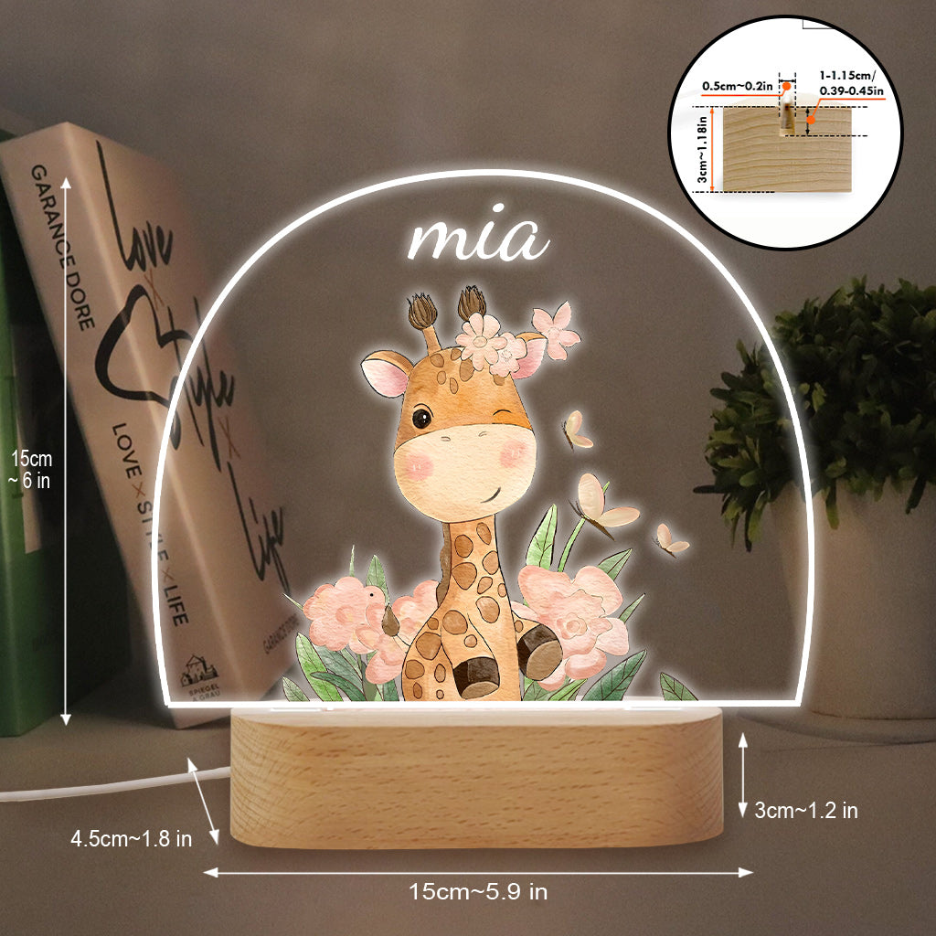 Animal Lovers - Personalized Kid Shaped Plaque Light Base