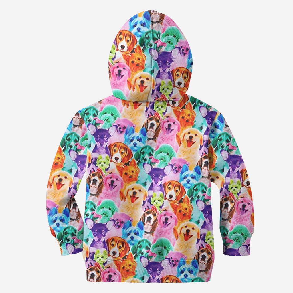 Foto-Einfügung im farbenfrohen Stil – Personalisierter Katzen-Hoodie und Leggings