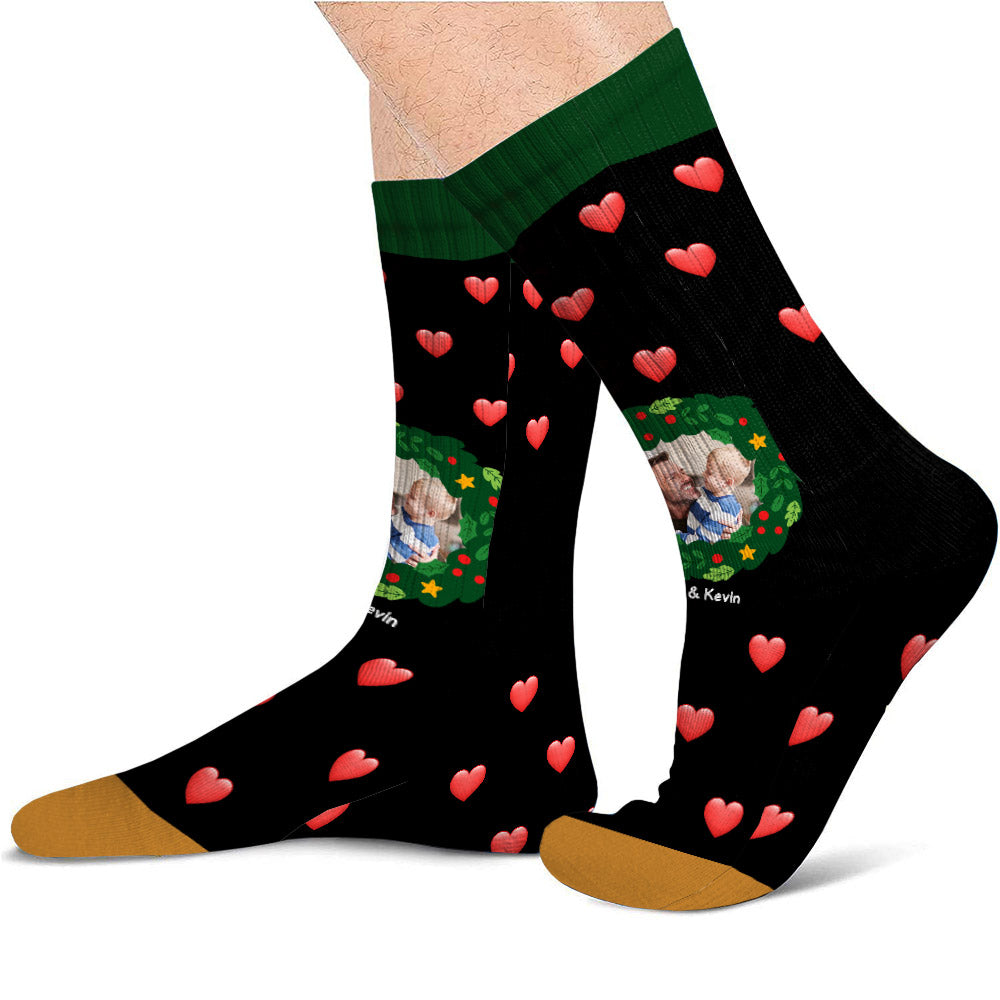 Socken mit individuellem Familienfoto – Personalisierte Familiensocken