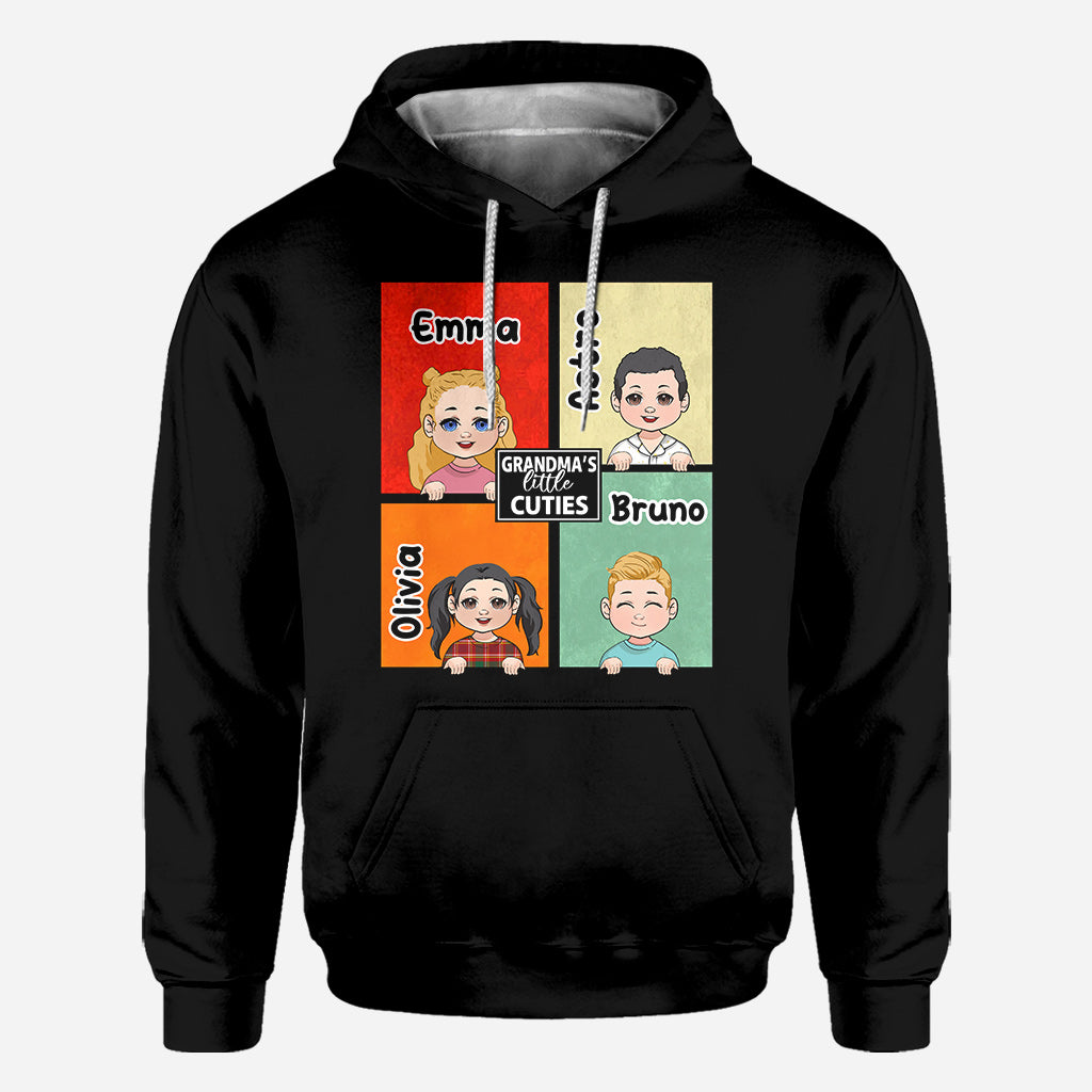 Omas kleine Lieblinge – Geschenk für Oma, Tante – Personalisiertes T-Shirt