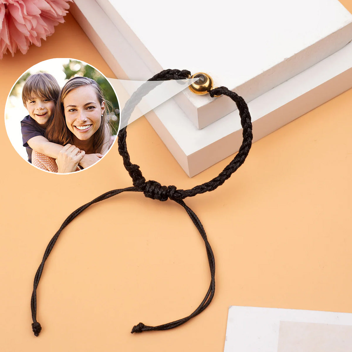 Ich liebe meinen Sohn – Personalisiertes Armband mit Sohn-Projektion