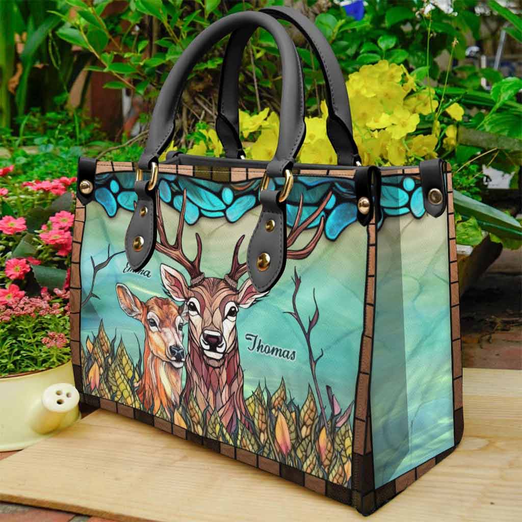 Du und ich, wir schaffen das – personalisierte Jagdlederhandtasche