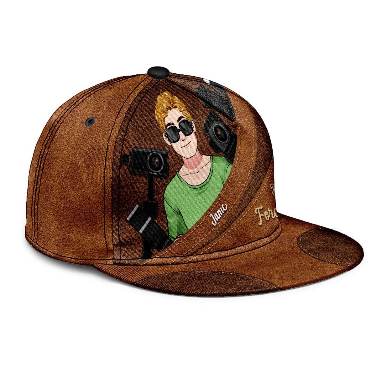 Born To Shoot Forced To Work - Photography gift for him, her, friend, dad, mom, boyfriend, girlfriend - Personalized Snapback