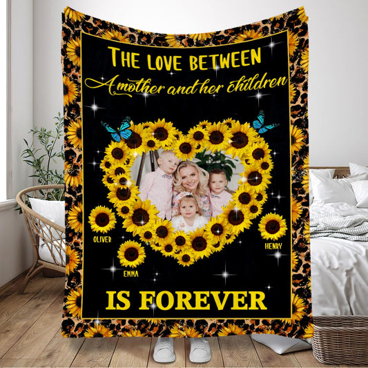 Immer wenn du dieses Herz berührst – Geschenk für Mama, Ehefrau – Personalisierte Decke
