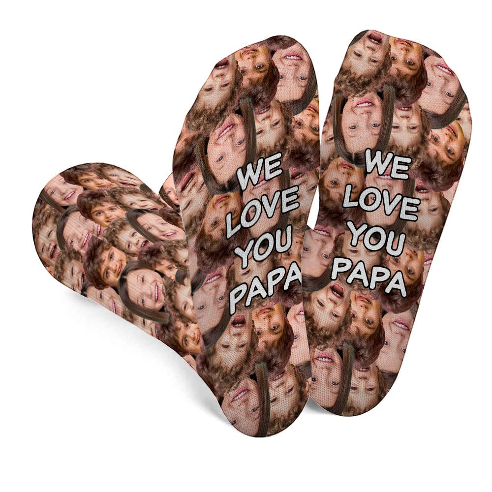 Ich liebe dich, Papa – Geschenk für Papa, Oma, Opa, Mama, Onkel, Tante, Bruder, Schwester, Sohn, Tochter, Enkelin, Enkel, Ehemann, Ehefrau, Freund, Freundin – Personalisierte Socken