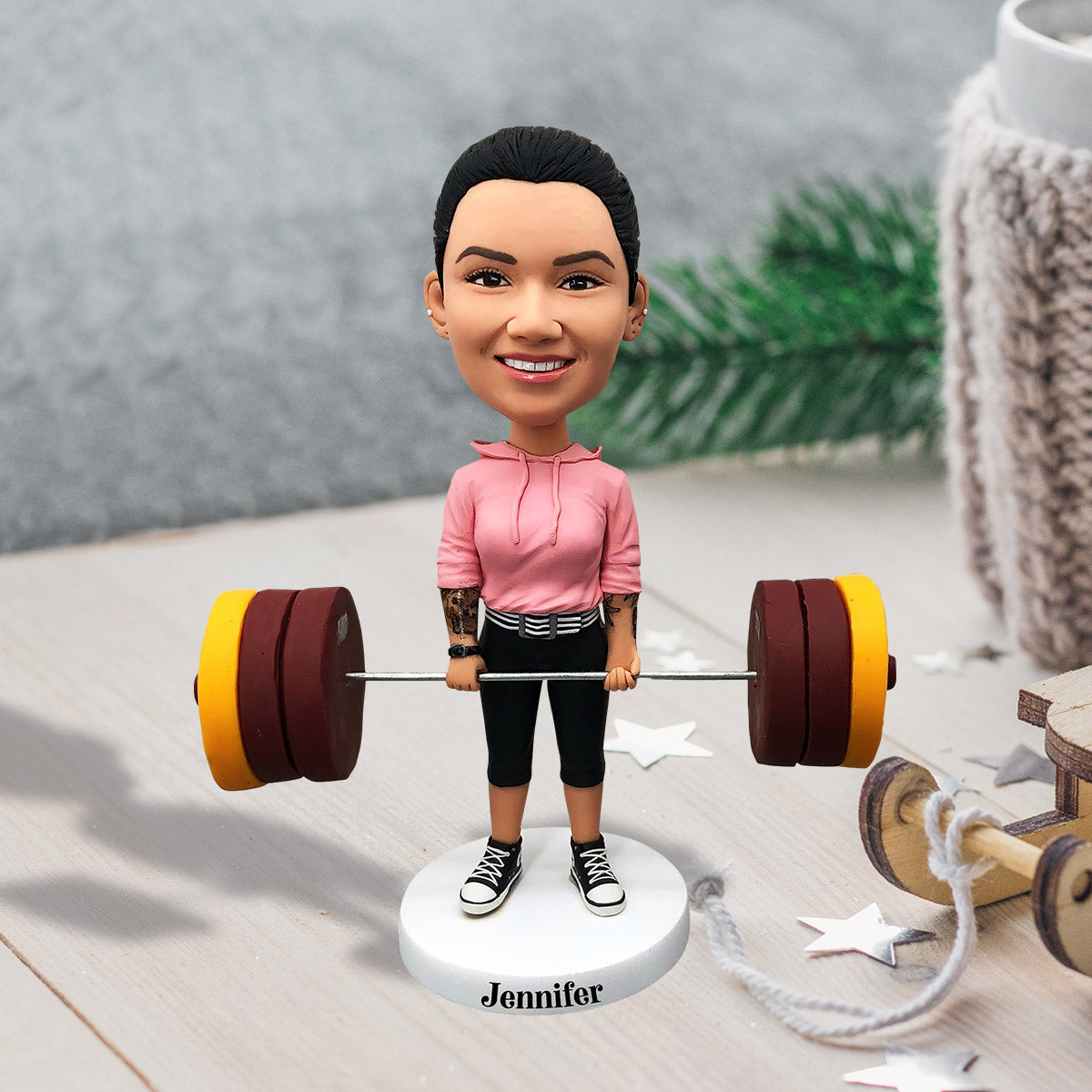 Love Fitness – Personalisierte Fitness-Wackelkopffigur