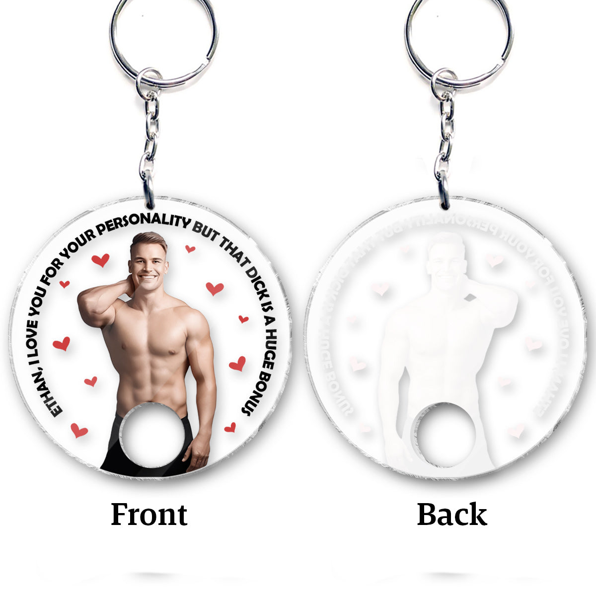 Ich liebe dich für deine Persönlichkeit – Personalisierter Schlüsselanhänger für Paare