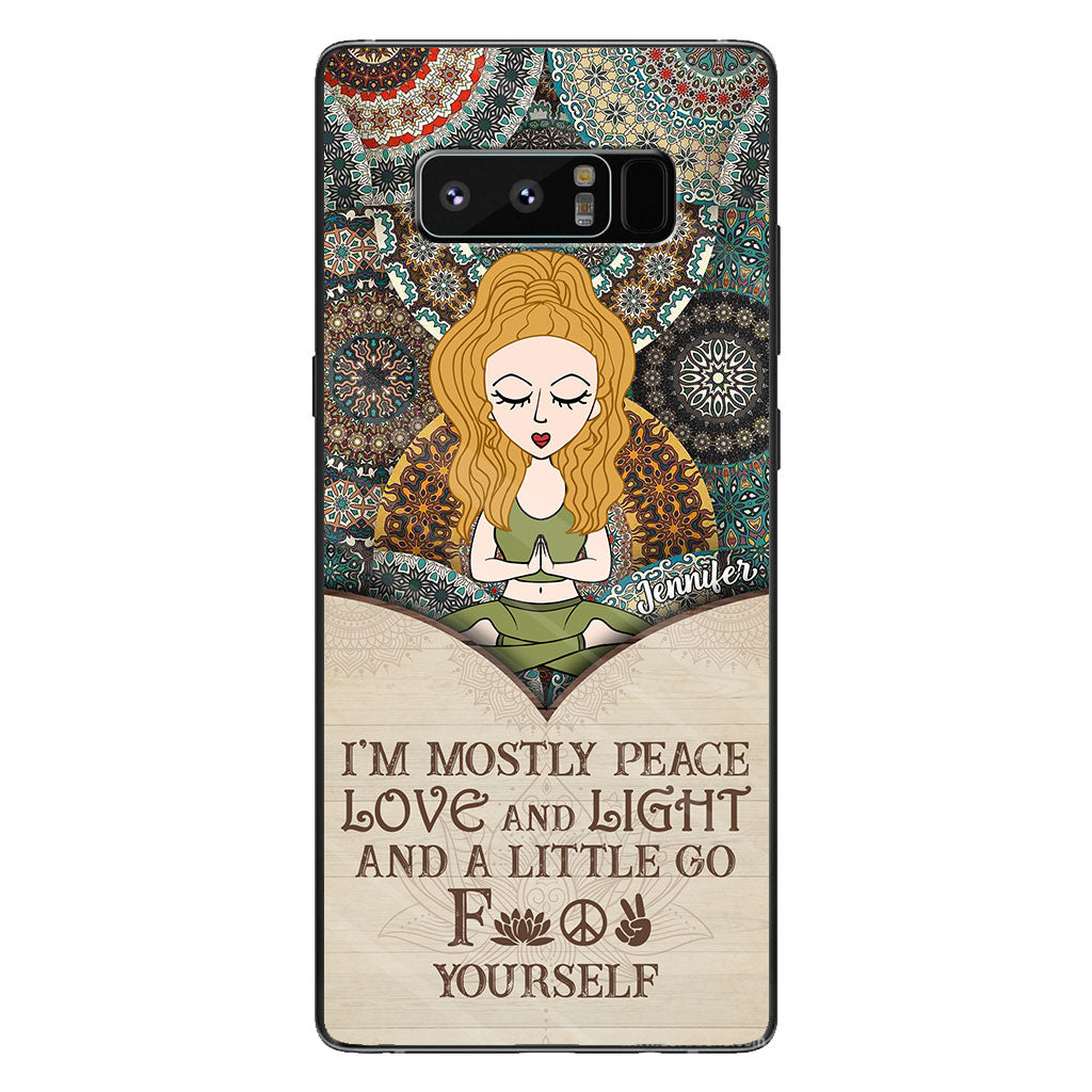 I'm Mostly Peace - Personalized Yoga Phone Case