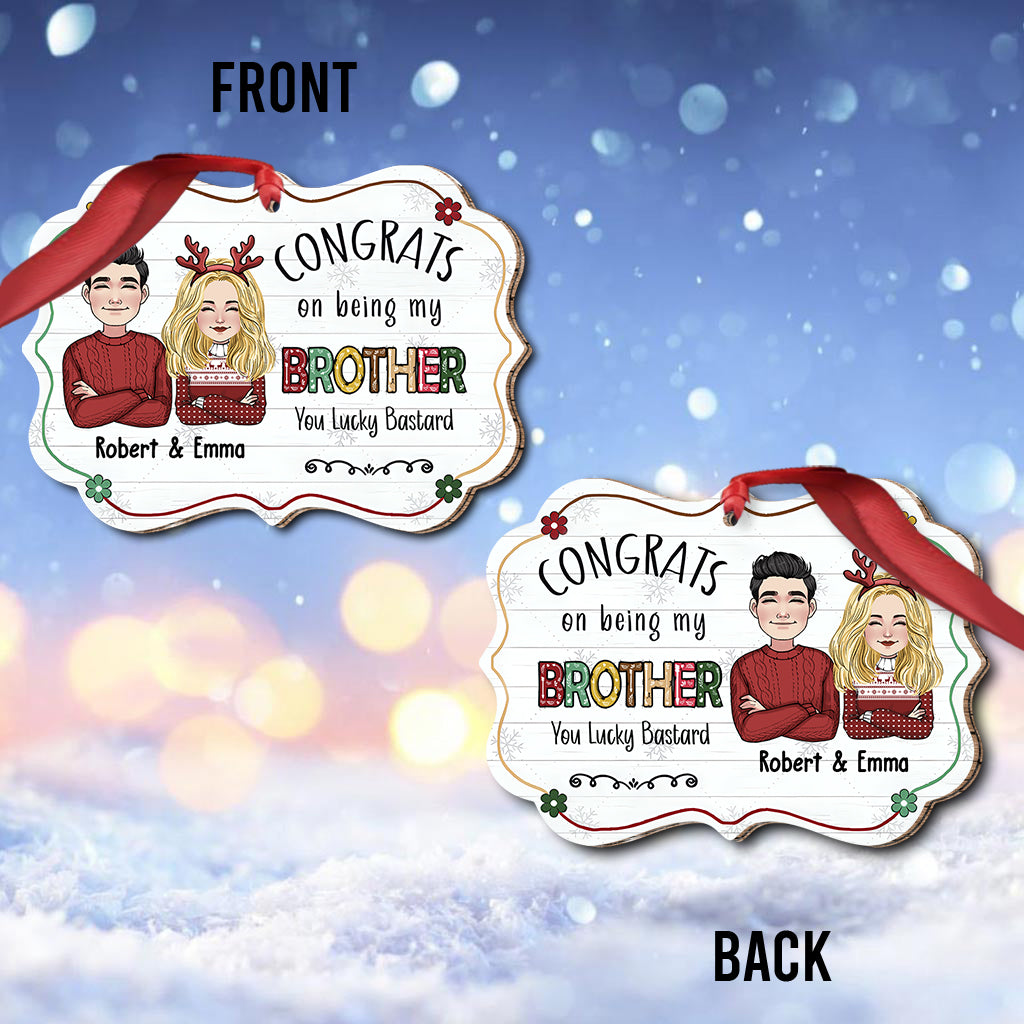 Herzlichen Glückwunsch, dass du mein Bruder/meine Schwester bist – personalisierter Geschwisterschmuck