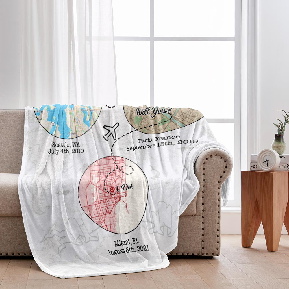 Hallo, willst du oder ich? - Personalisierte Ehepaar-Decke