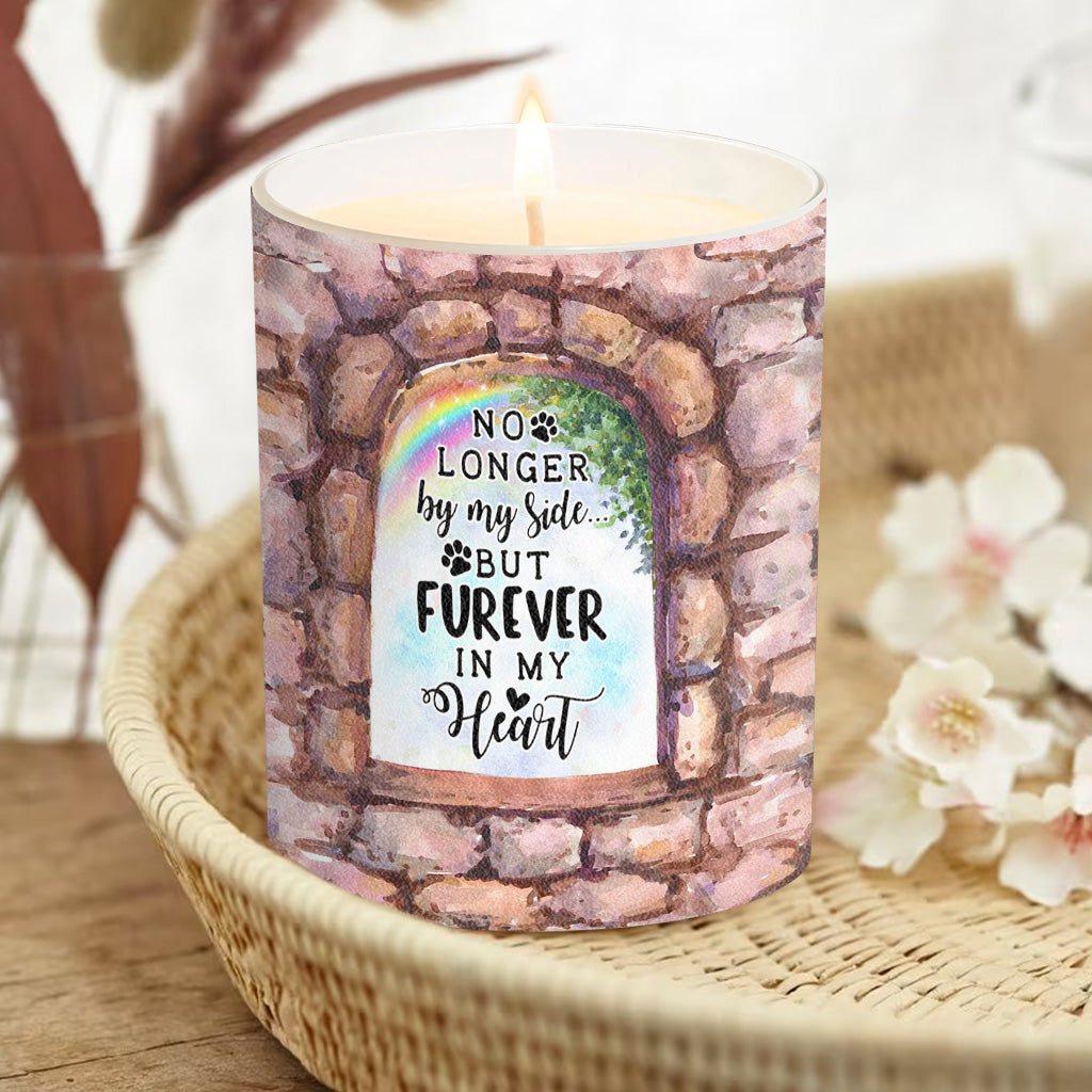 Nicht mehr an meiner Seite – Personalisierte Hundekerze mit Holzdeckel