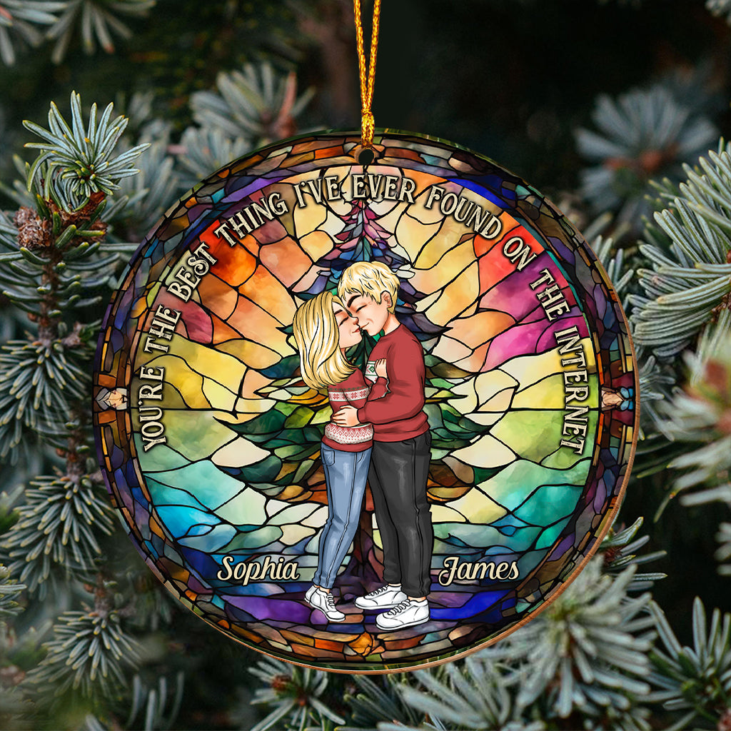 Du bist das Beste, was ich je im Internet gefunden habe – Geschenk für Ehemann, Ehefrau, Freund, Freundin – personalisierter Weihnachtsschmuck