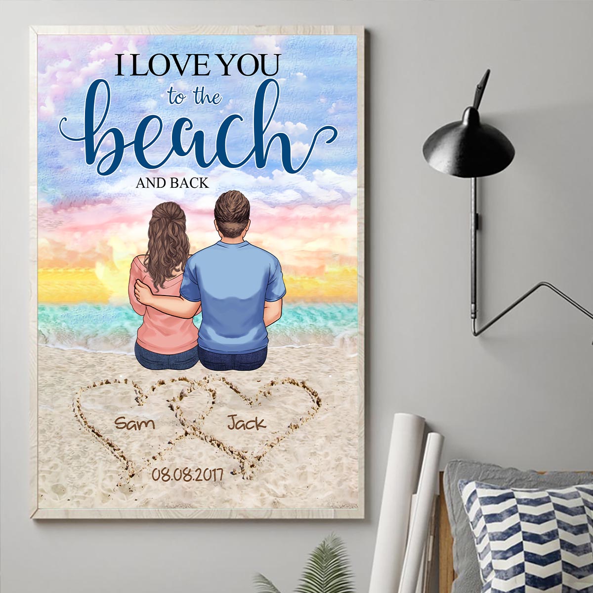 „Du und ich, wir schaffen das“ – Personalisierte Leinwand und Poster für Paare