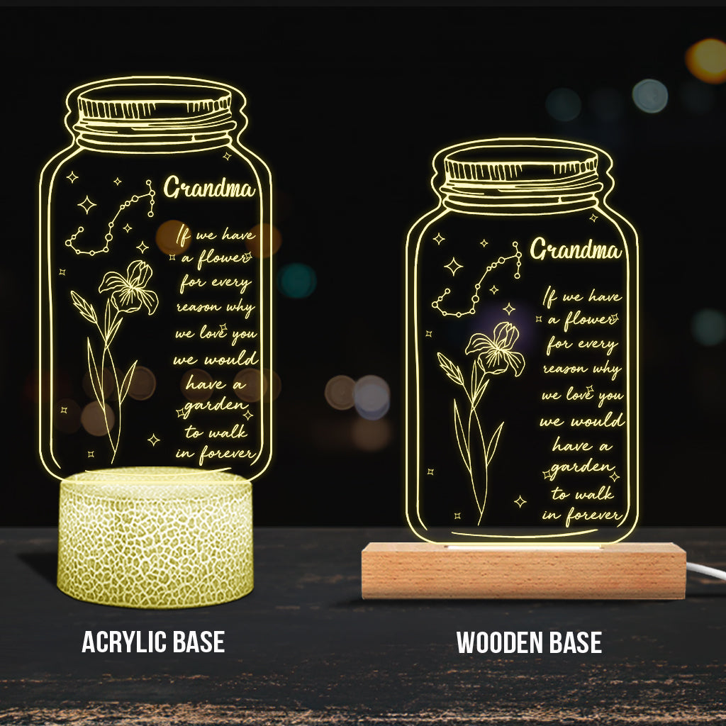 If I Had A Star Birth Flower Zodiac Sign - Gift for mom, grandma, daughter, wife, girlfriend, dad, grandpa, boyfriend, husband - Personalized Shaped Plaque Light Base