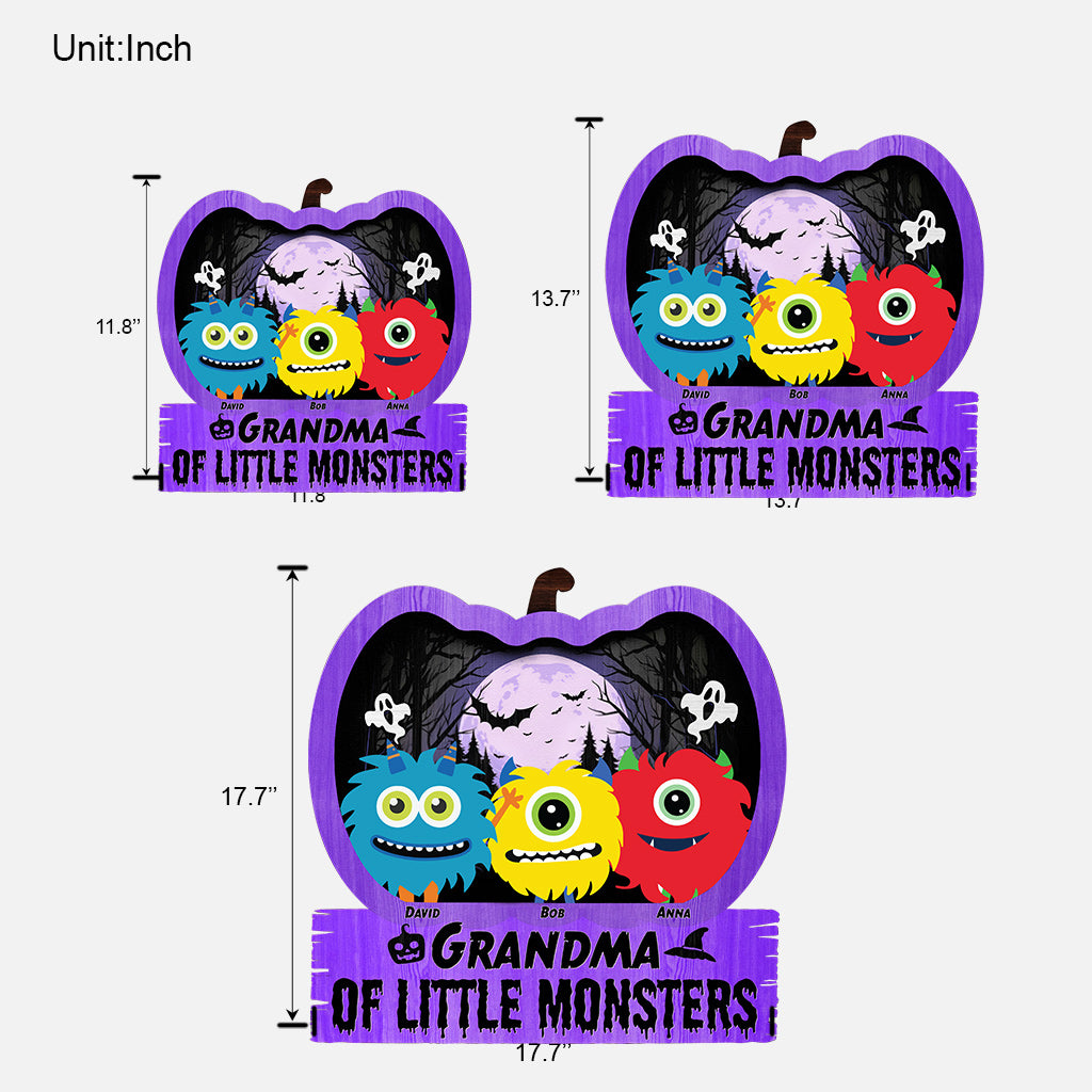Oma der kleinen Monster - Personalisiertes Oma-Holzschild