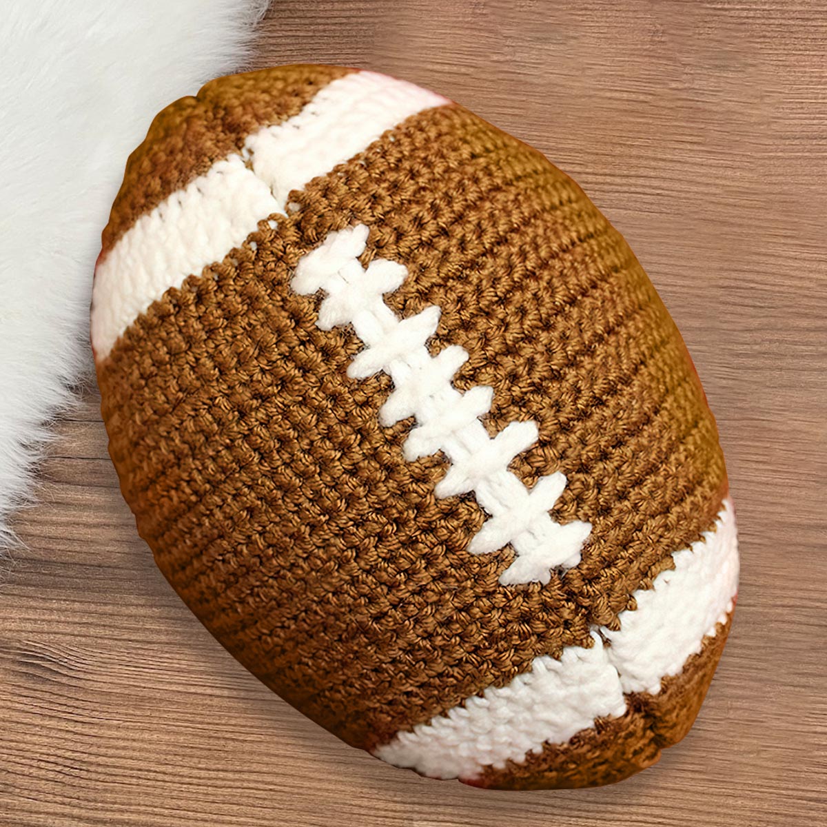 Gestrickter American-Football-Ball – Handgestrickte Football-Puppe