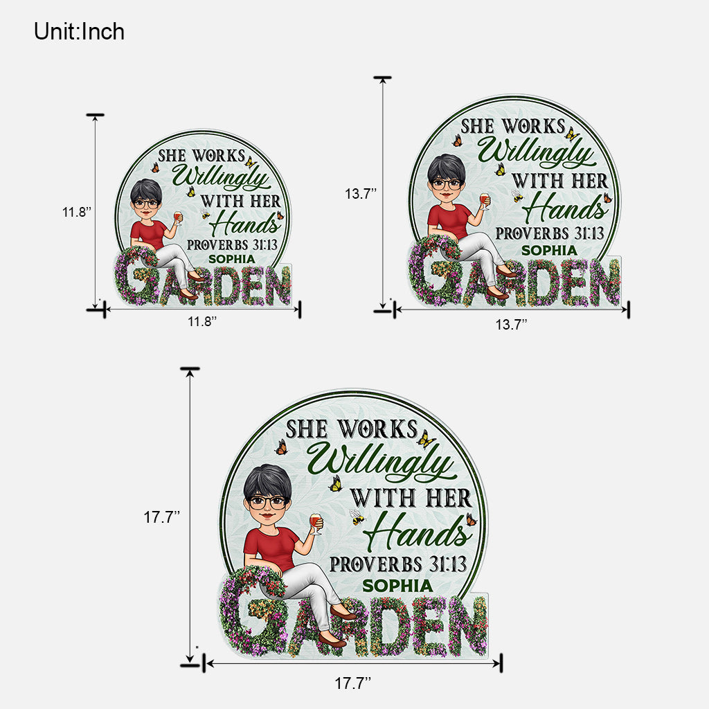 Vorsicht vor der verrückten Pflanzenlady! - Personalisiertes Gartenschild aus Holz