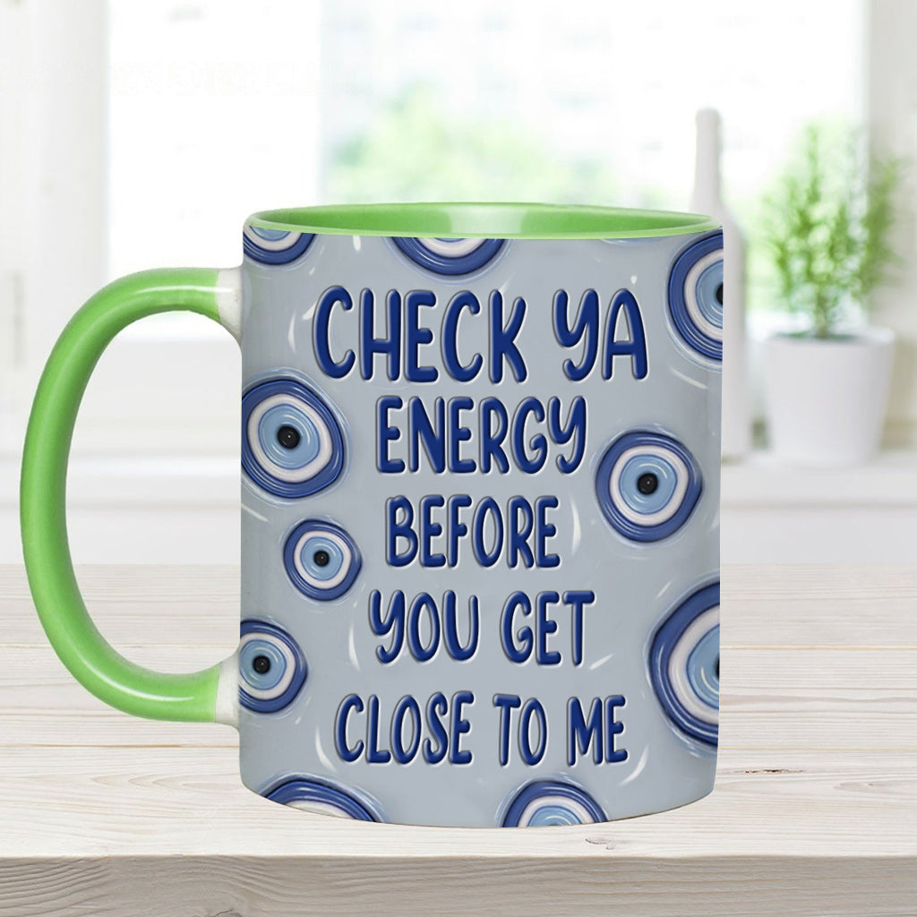 Check Ya Energy - Personalized Witch Accent Mug