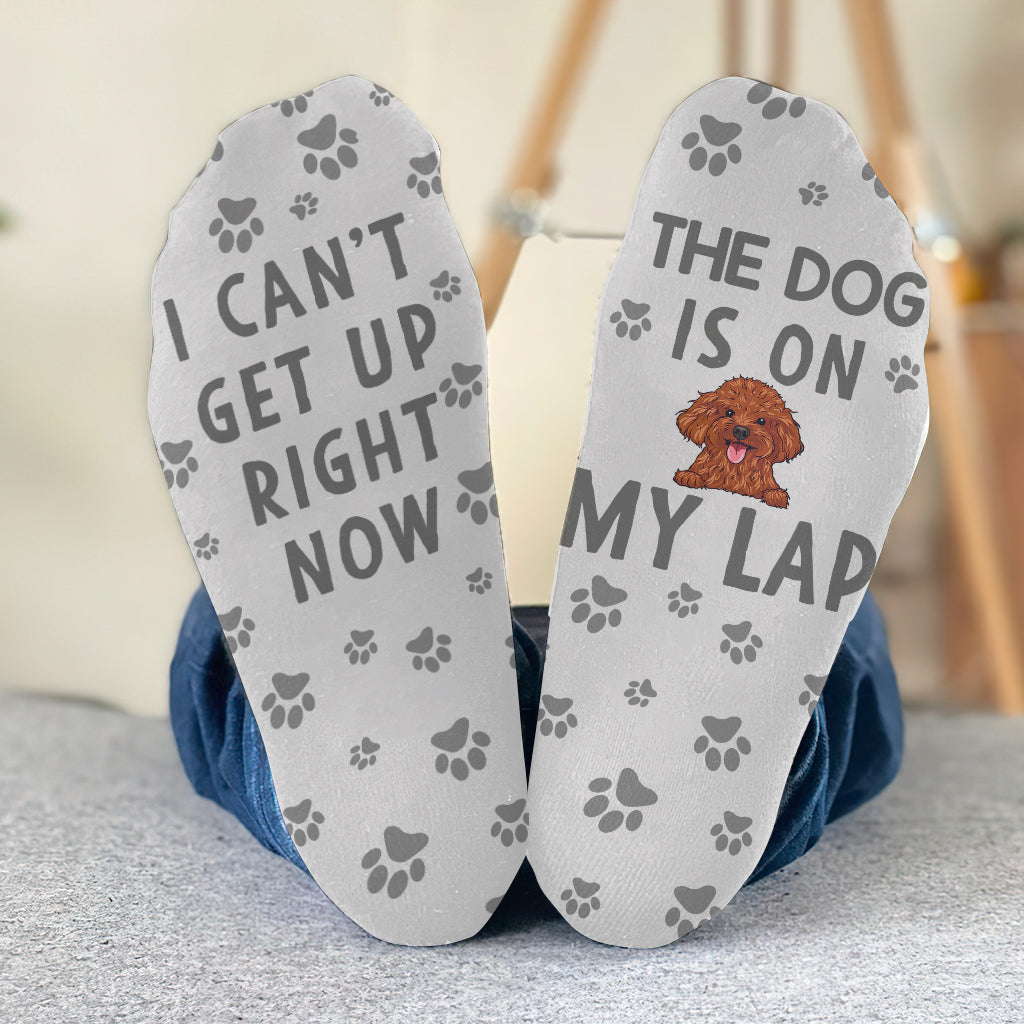 Ich kann jetzt aufstehen – Katzengeschenk für Hundeliebhaber – Personalisierte Socken