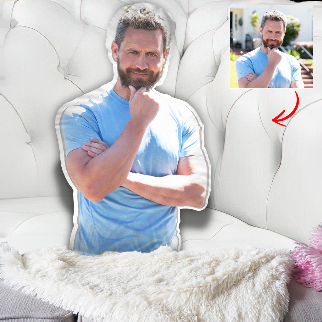 Custom Photo Humanoid - Personalized Uncle Shaped Pillow