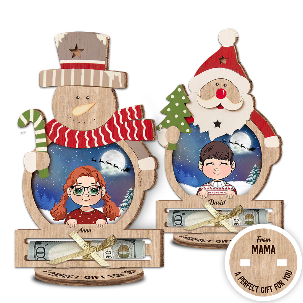 Weihnachtsgeschenk – Personalisierte freistehende Holzplakette für Oma