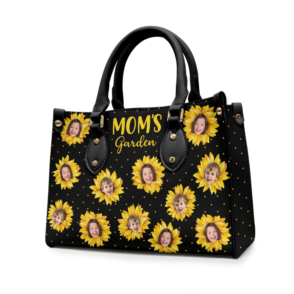 Omas Garten – Geschenk für Oma, Mama – Personalisierte Lederhandtasche