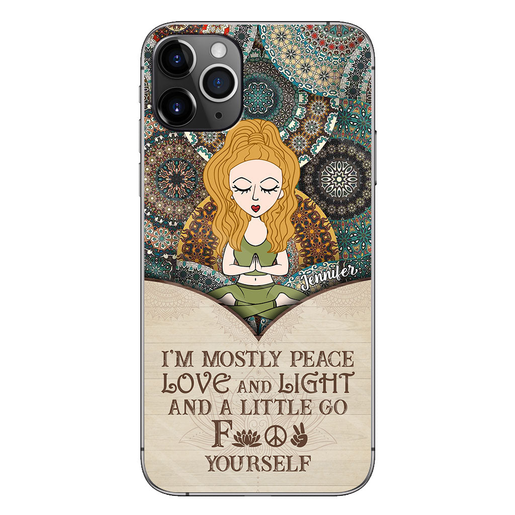 I'm Mostly Peace - Personalized Yoga Phone Case