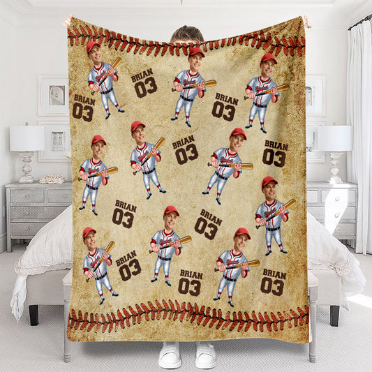 My Baseball Blanket - Personalized Baseball Blanket