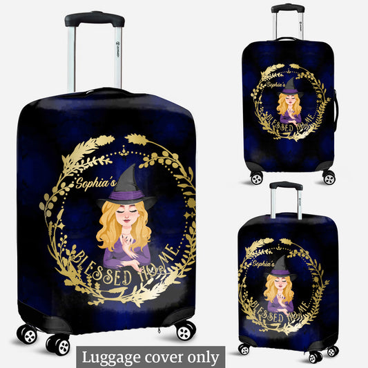 Blessed Home - Personalized Witch Luggage Cover