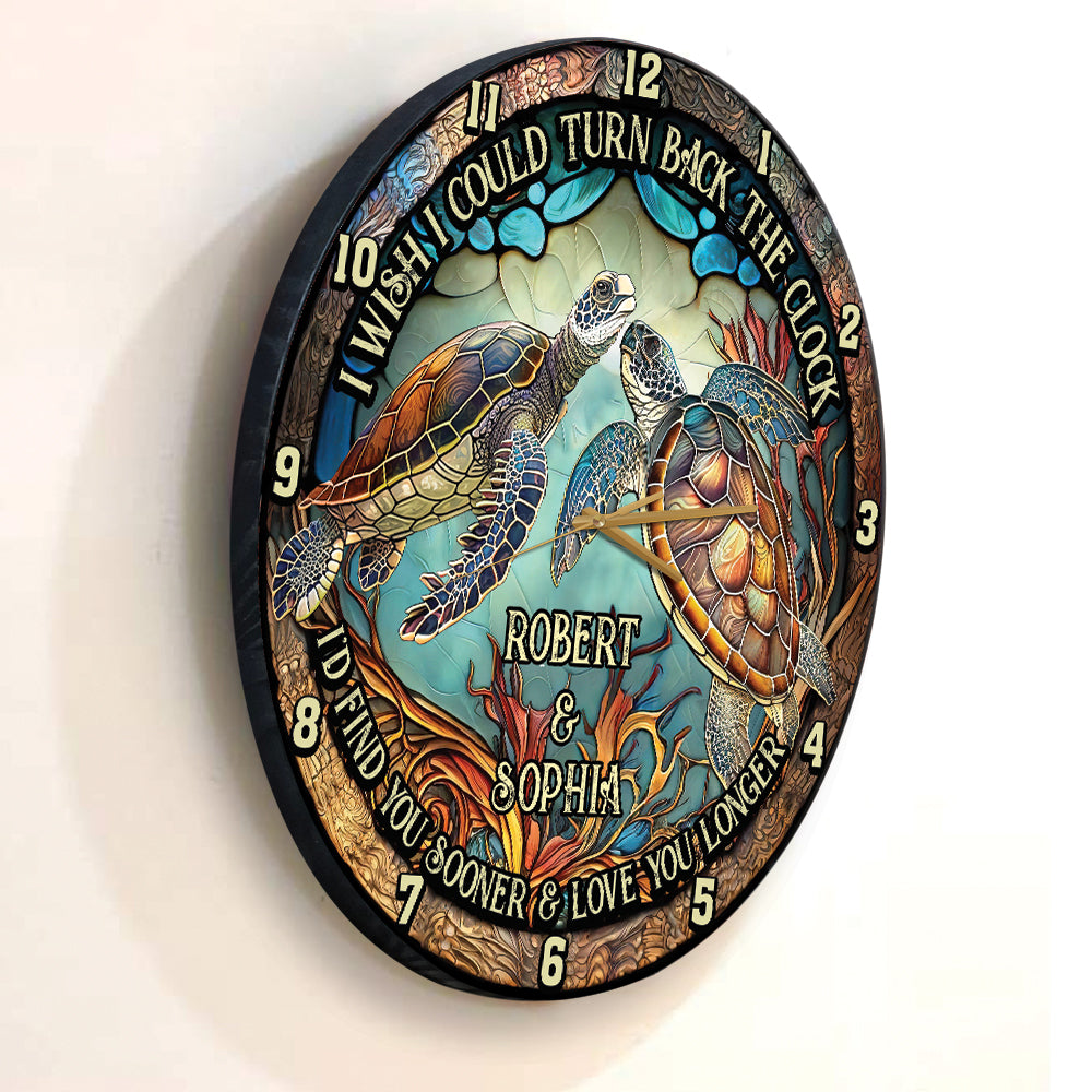 Turn Back The Clock - Personalized Turtle Wall Clock