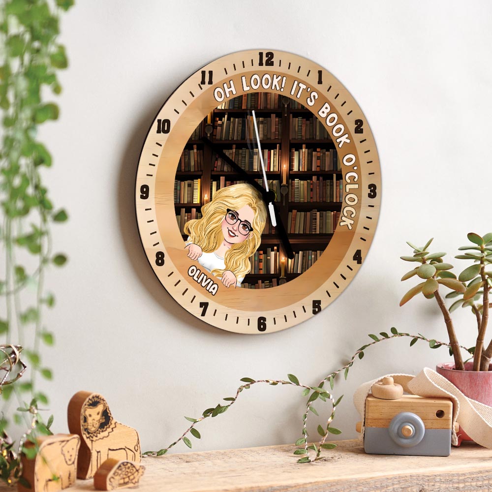 It's Book O'clock - Personalized Book Wall Clock