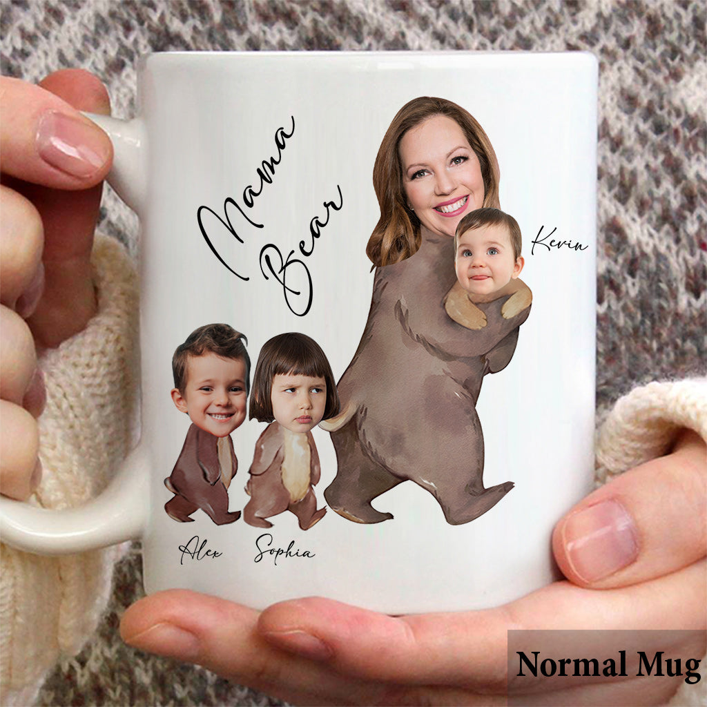 Aquarellfoto von Mama Bär – Personalisierte Muttertasse