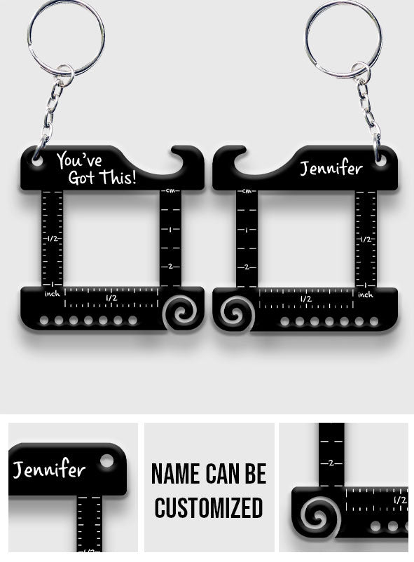 Du schaffst das! – Personalisierter Strick-Schlüsselanhänger