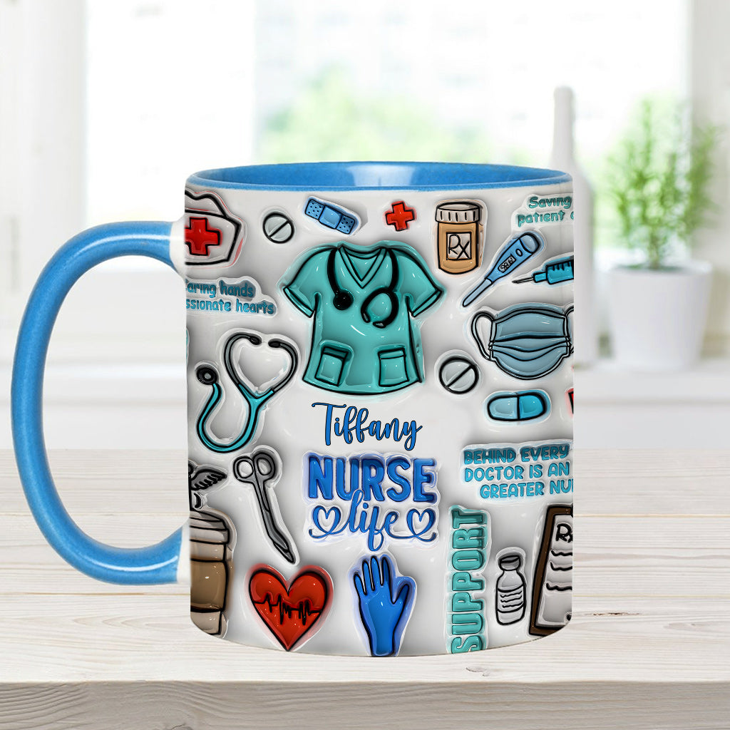 Nurse Life - Personalized Nurse Accent Mug