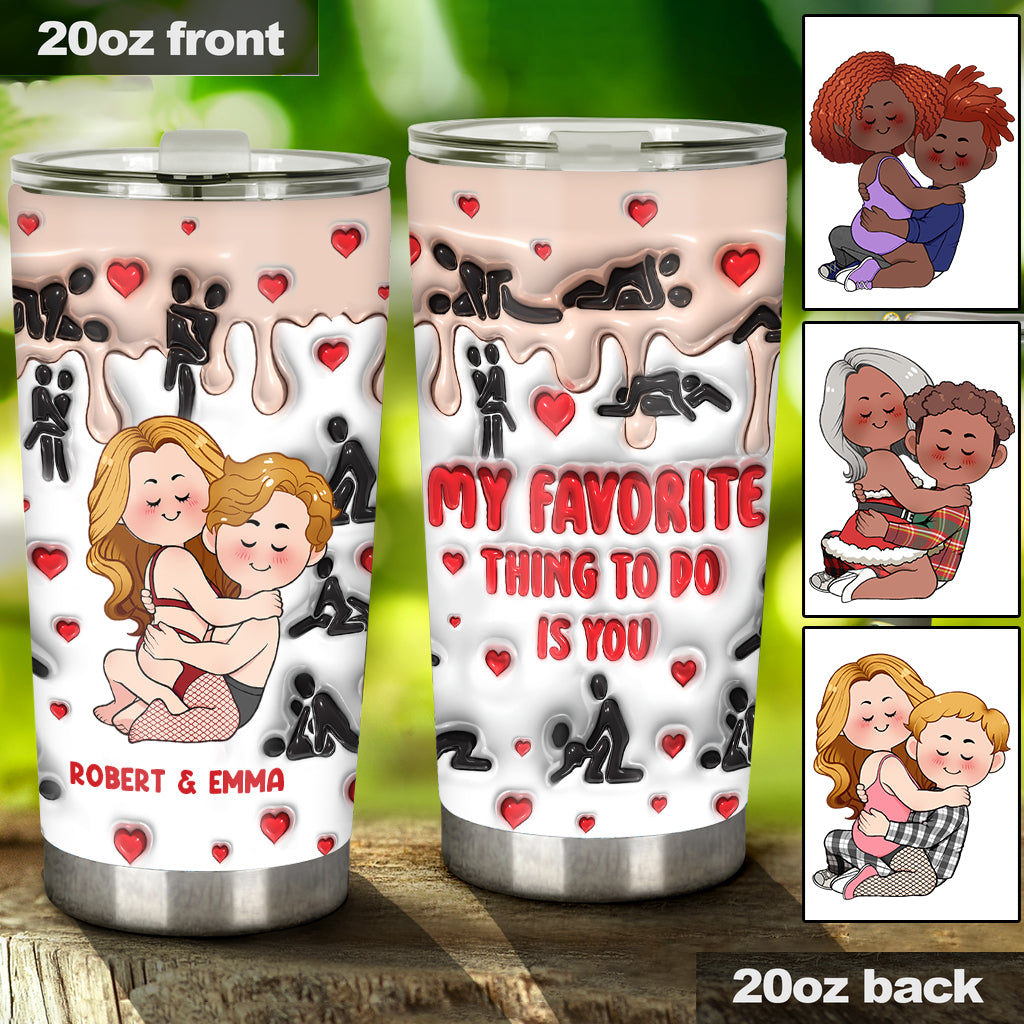 Mein Lieblingshobby bist du – personalisierter Pärchenbecher