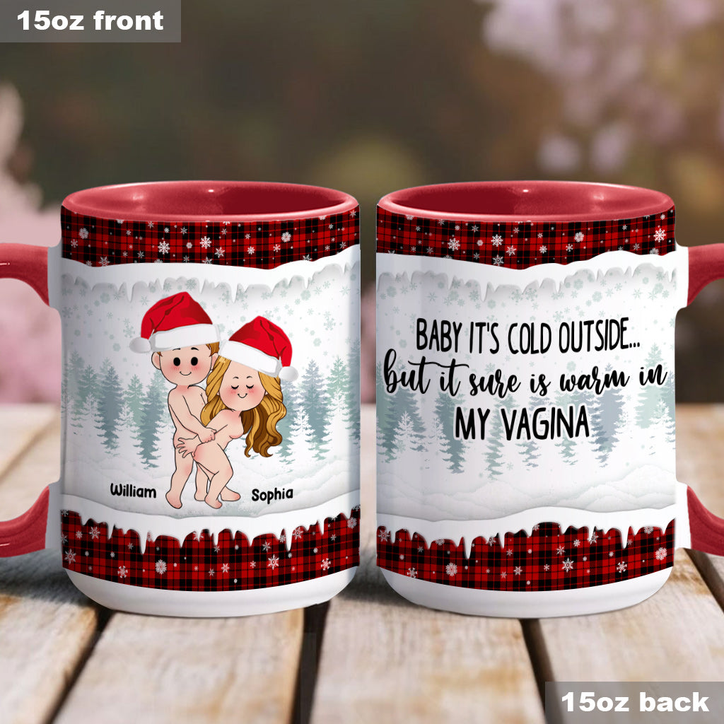 Baby It's Cold Outside - Personalized Couple Accent Mug
