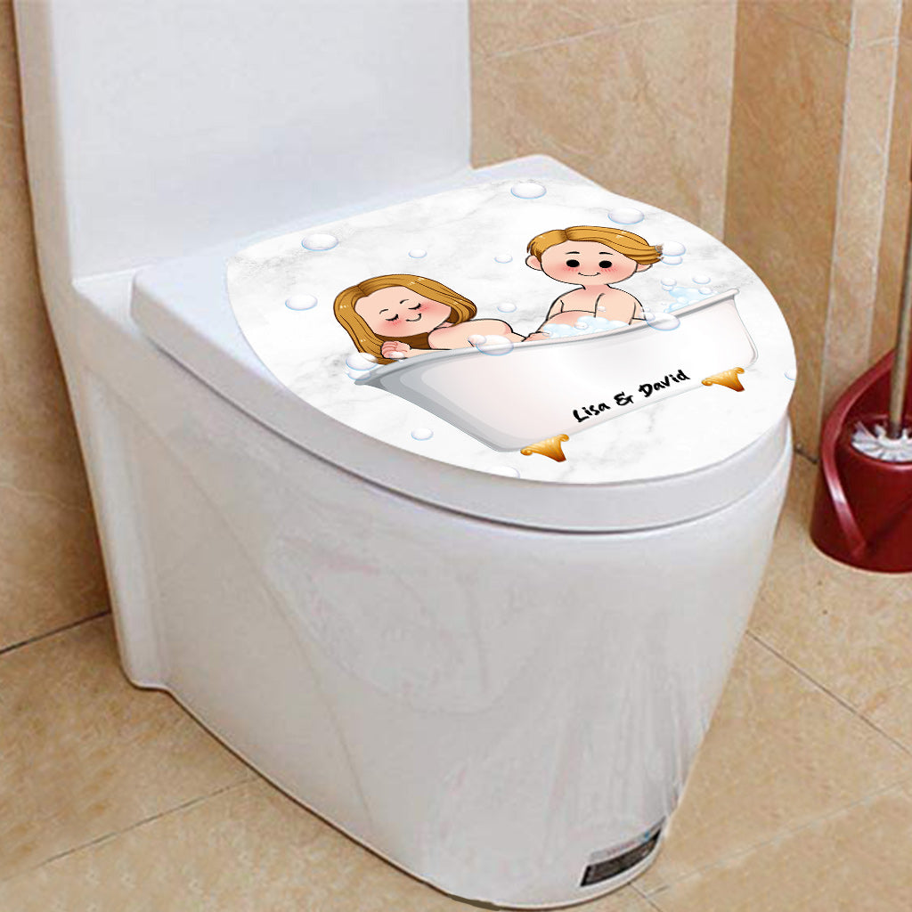 Get Naked – Personalisiertes Badezimmer-Vorhang- und Matten-Set für Paare