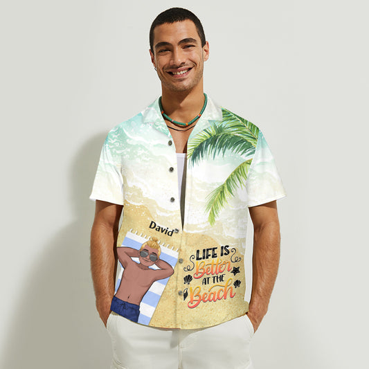 The Beach Is Calling And I Must Go - Sea Lover gift for friend, sister, girlfriend, wife, mom, brother, dad, husband, boyfriend - Personalized Hawaiian Shirt