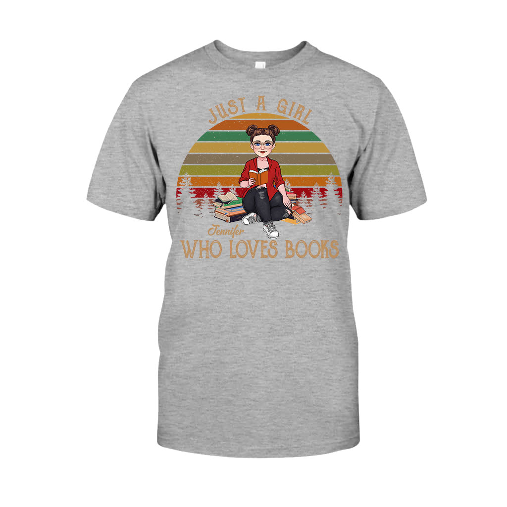 Einfach ein Mädchen, das Bücher liebt – personalisiertes Buch-T-Shirt & Hoodie