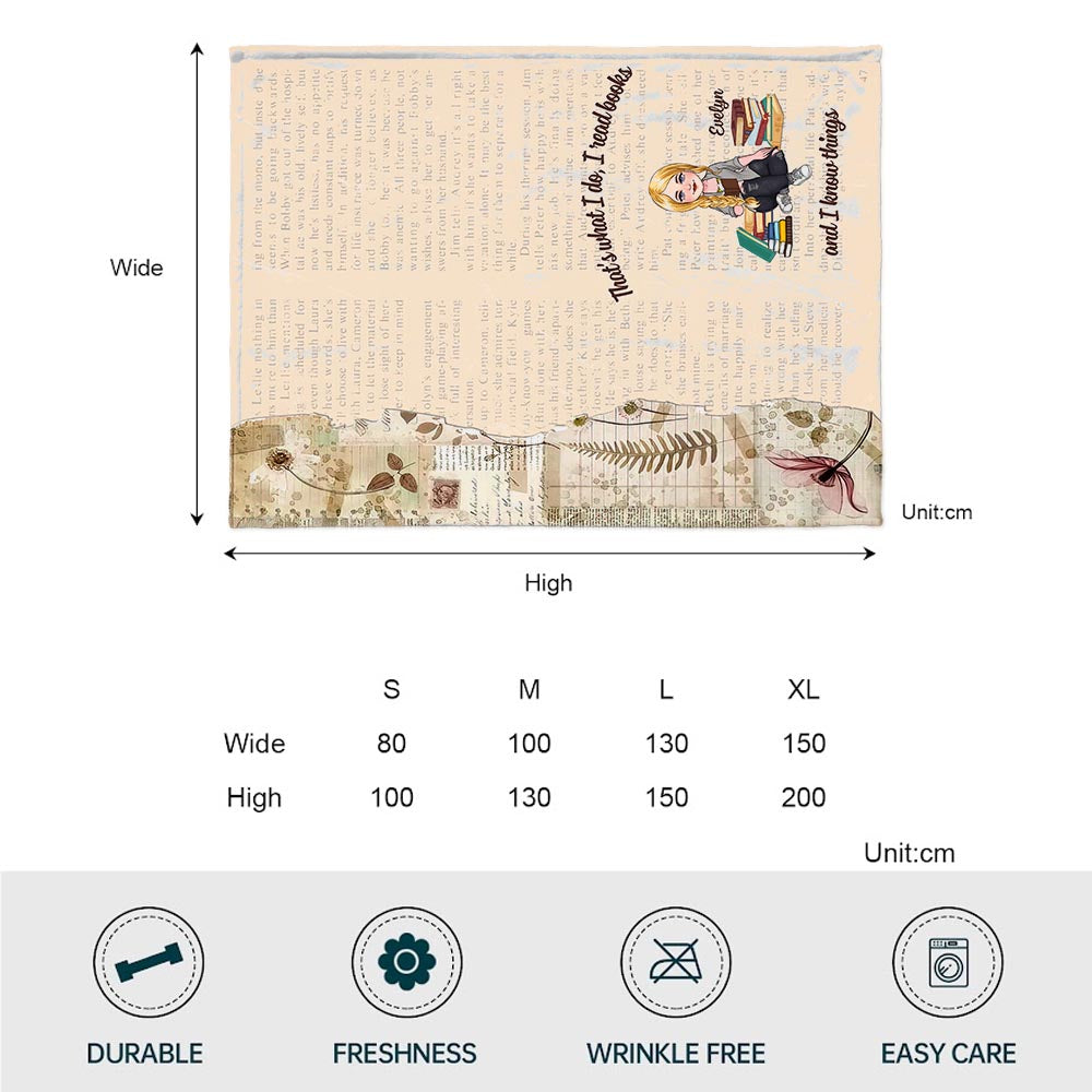 This Is My Reading Blanket - Book gift for mom, daughter, girlfriend, wife - Personalized Blanket