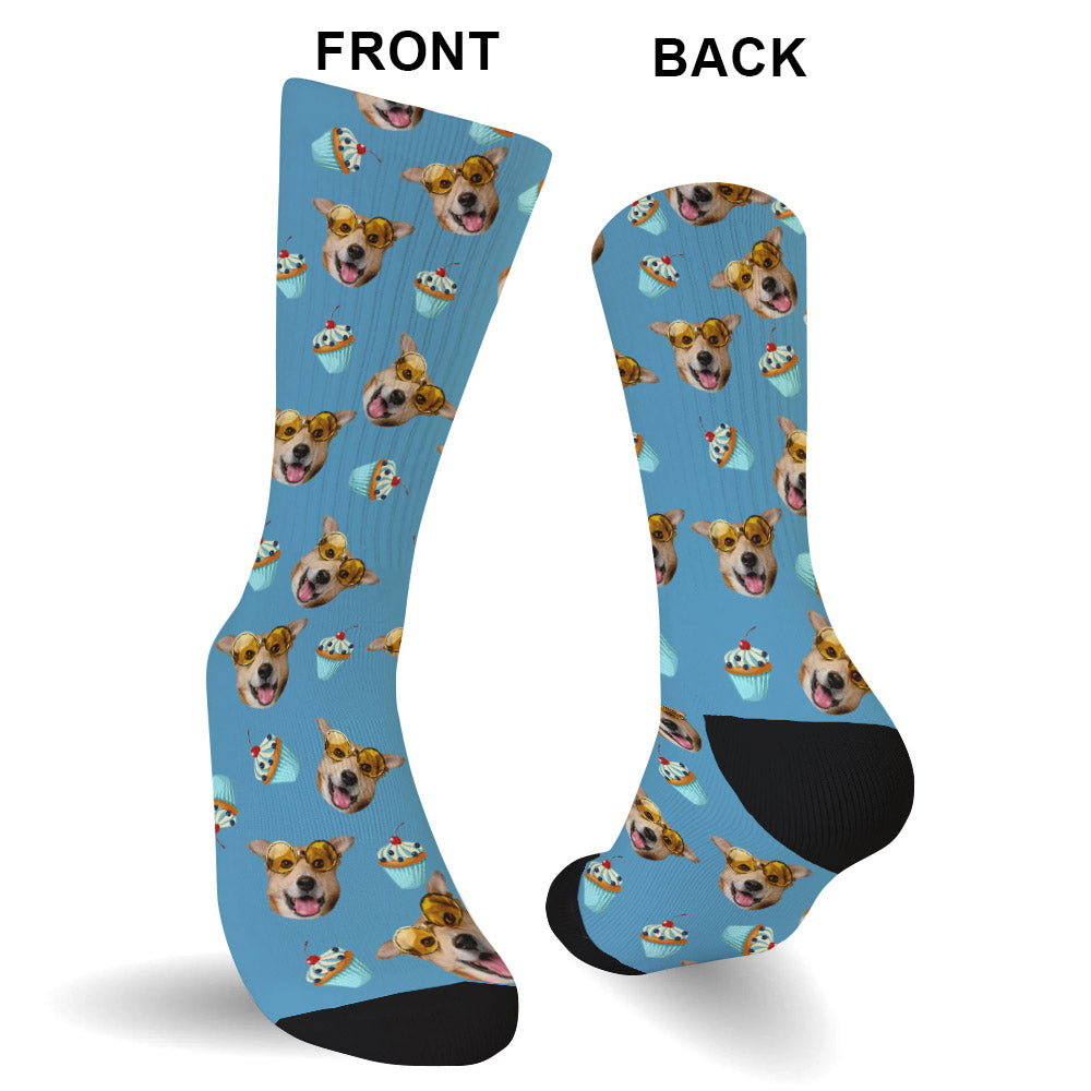Lustiges Symbolmuster – personalisierte Hundesocken