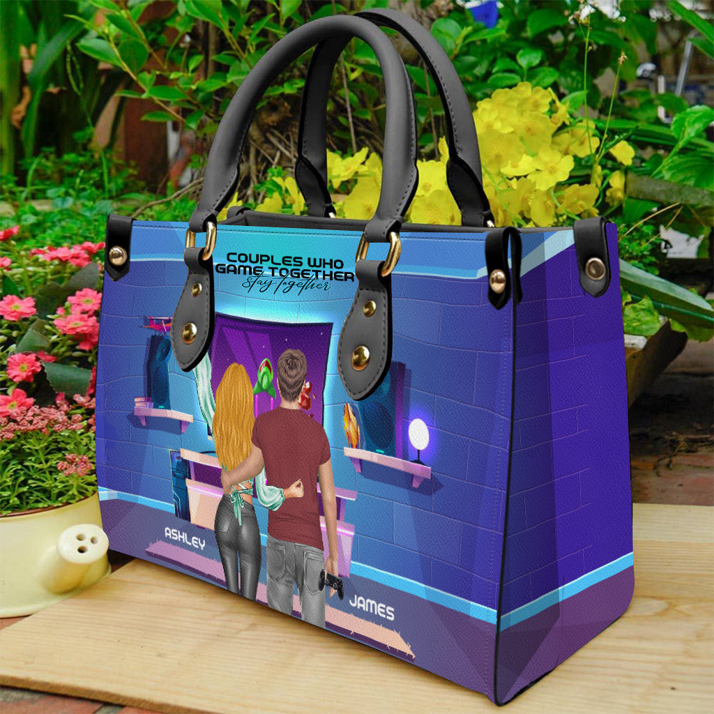 I Will Always Be Your Player Two - Video Game gift for boyfriend, husband, wife, girlfriend - Personalized Leather Handbag