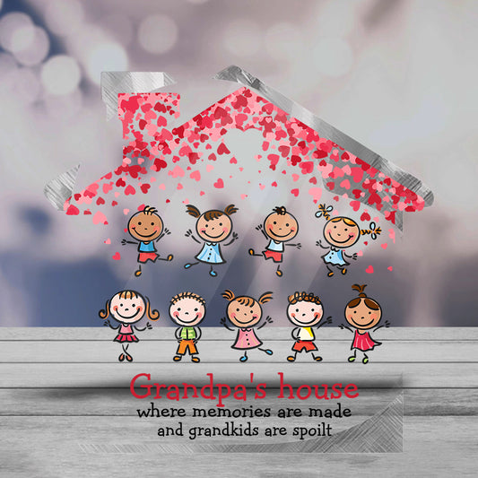 Nana's House - Gift for grandma, grandpa - Personalized Custom Shaped Acrylic Plaque