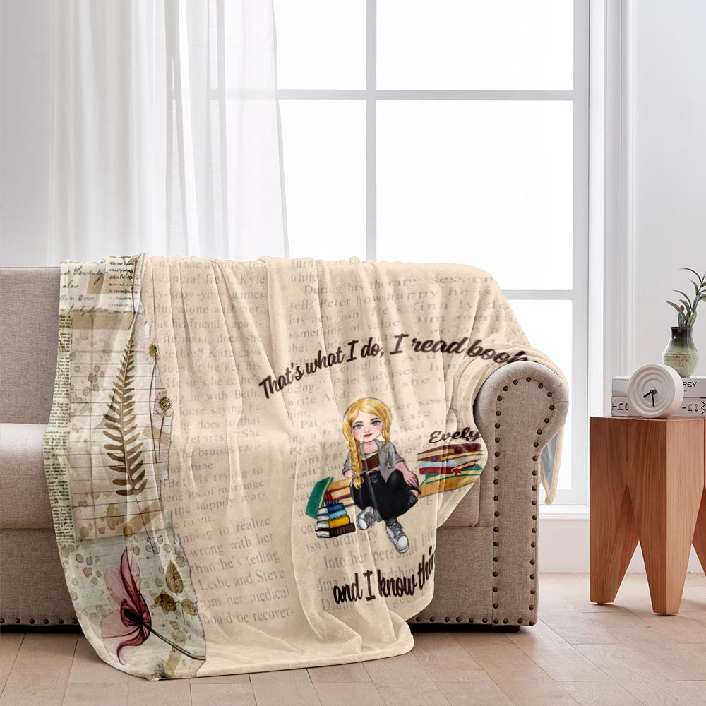 This Is My Reading Blanket - Book gift for mom, daughter, girlfriend, wife - Personalized Blanket