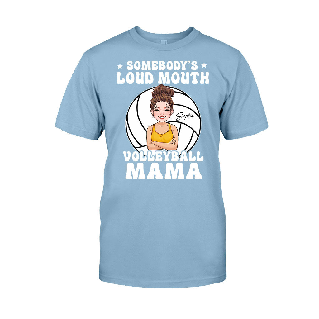Lautstarke Volleyball-Mama – Personalisiertes Volleyball-T-Shirt und Hoodie