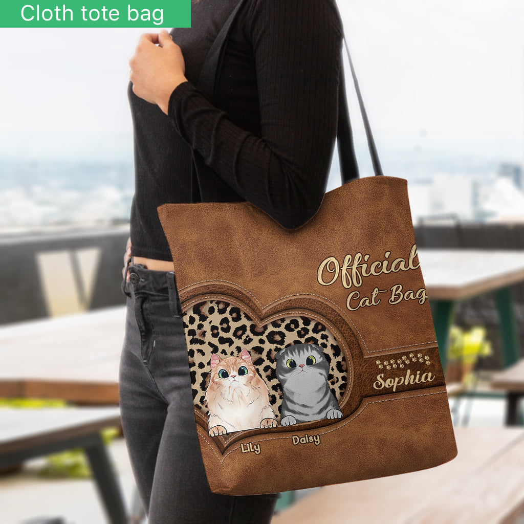 Important Cat Mom Stuff - Personalized Cat Tote Bag