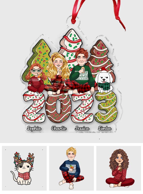 Frohe Weihnachten – Personalisierter transparenter Familienschmuck